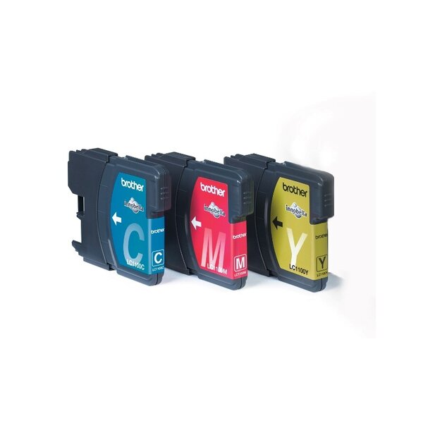 Voordeelverpakking lc-1100c m y original cyan  magenta  jaune 3 pièce(s)
