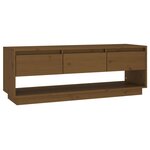 vidaXL Meuble TV Marron miel 110 5x34x40 cm Bois de pin massif
