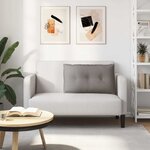 vidaXL Coussin de Dos Taupe 80 x 19 x 50 cm tissu