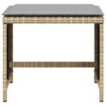 vidaXL Tabourets de jardin et coussins lot de 4 mélange beige rotin