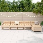 vidaXL Salon de jardin 6 Pièces bois de pin massif