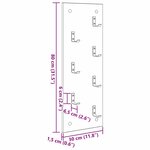 vidaXL Porte-manteau mural Blanc 30 x 1.5 x 80 cm Bois d'ingénierie