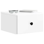 vidaXL Cabinet de chevet mural Blanc brillant 34 5 x 33 x 20 cm