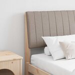 vidaXL Tête de lit capitonnée Taupe 200 cm Pin massif