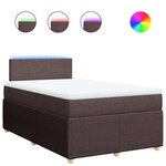 vidaXL Sommier à lattes de lit avec matelas Marron foncé 120x200 cm