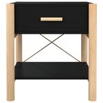 vidaXL Tables de chevet 2 Pièces Noir 42x38x45 cm Bois d’ingénierie