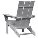 Chaises Adirondack pliables vidaXL 2 Pièces Gris clair 74 5x80 5x90 cm HDPE