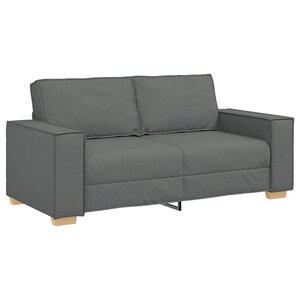vidaXL Canapé 2 places Gris foncé 140 cm Tissu