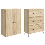 vidaXL Ensemble de Meubles 2 Pièces Chêne Sonoma 66 x 34 5 x 90 cm