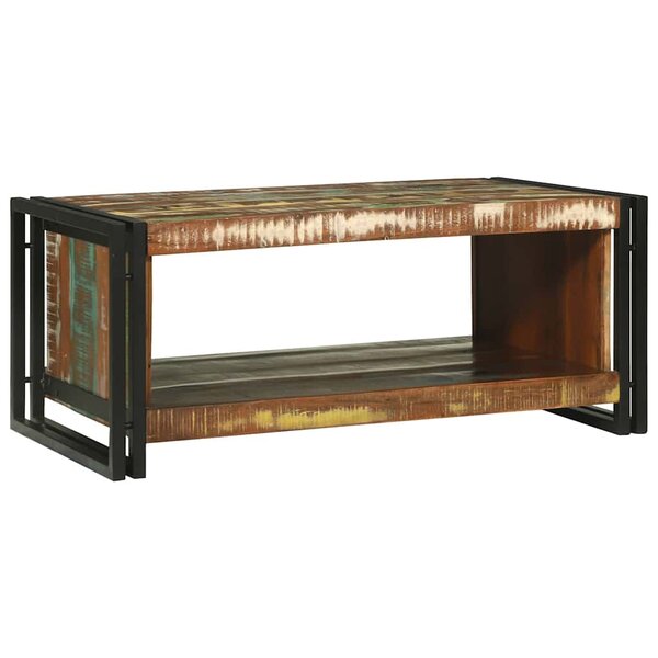 vidaXL Table basse Marron 90 x 50 x 38 cm bois de récupération massif