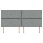 vidaXL Tête de Lit en Tissu Geometric Manuel Gris clair 200 cm tissu