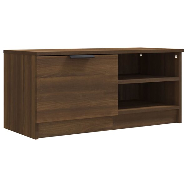 vidaXL Meuble TV Chêne marron 80x35x36 5 cm Bois d'ingénierie