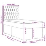 vidaXL Sommier à lattes de lit avec matelas bleu 100x200 cm