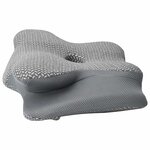 vidaXL Coussin pour le cou Gris 58 x 38 x 12 cm Polyester