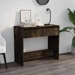 vidaXL Table console Chêne fumé 89x41x76 5 cm Acier
