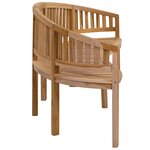 vidaXL Banc de jardin en forme de banane 200 cm bois de teck solide