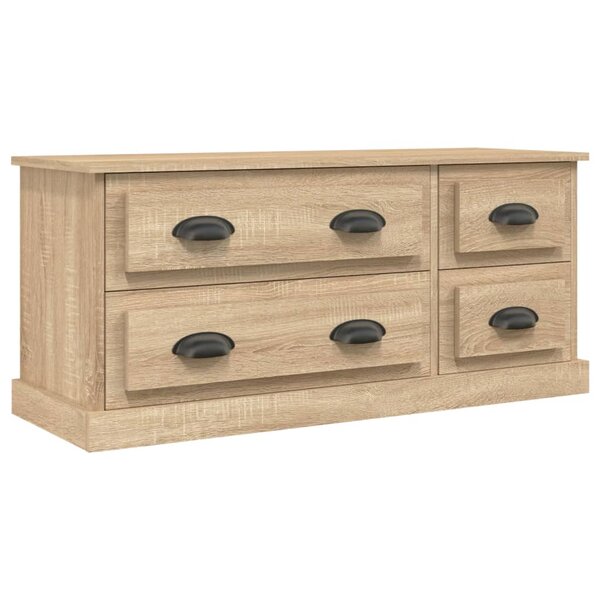 vidaXL Meuble TV chêne sonoma 100x35 5x45 cm bois d'ingénierie