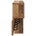 vidaXL Porte-manteau mural avec étagère Bois ancien 100 x 12 x 43 5 cm