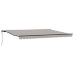 vidaXL Auvent Rétractable Gris clair 450 × 300 cm Tissu et Aluminium