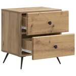 vidaXL Cabinet de chevet Chêne artisanal 43 x 34 5 x 47 5 cm