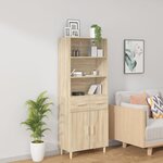 vidaXL Buffet haut Chêne sonoma Bois d'ingénierie