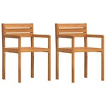 vidaXL Chaises de jardin 2 pièces 50x53x80 cm Bois massif Acacia