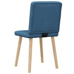 vidaXL Chaises à manger lot de 2 bleu tissu