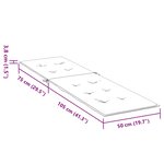 vidaXL Coussin de chaise longue rouge bordeaux mélangé (75+105) x 50 x 4cm