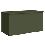 vidaXL Boîte de Rangement Extérieure Vert olive 100 x 50.5 x 50 cm