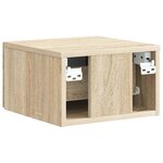 vidaXL Cabinet de chevet mural 2 pc Chêne Sonoma 33 x 34 5 x 20 cm