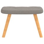 vidaXL Chaise de relaxation avec tabouret Taupe Tissu