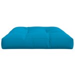 vidaXL Coussin de palette bleu 120x80x12 cm tissu