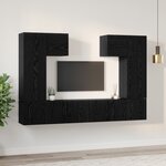 vidaXL Ensemble meuble TV 7 Pièces Chêne noir 180 x 30 x 120 cm