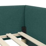vidaXL Cadre de lit d'angle avec tête de lit Vert foncé 80 x 200 cm
