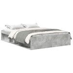 vidaXL Cadre de lit sans matelas gris béton 140x200 cm
