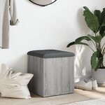 vidaXL Banc de rangement sonoma gris 42x42x45 cm bois d'ingénierie
