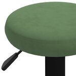 vidaXL Tabourets de bar lot de 2 vert foncé velours