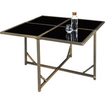 Tectake Salon de jardin BILBAO 8 places avec housse de protection - marron naturel