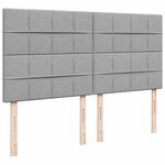 vidaXL Sommier à lattes de lit avec matelas Gris clair 180x200cm Tissu