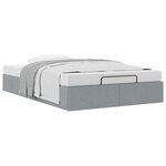vidaXL Cadre de lit ottoman sans matelas gris clair 120x190 cm tissu