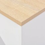 vidaXL Table de bar avec tablette amovible Blanc 138x39x110 cm