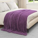 vidaXL Couvertures à jeter 6 Pièces Violet 200 x 150 cm Toison