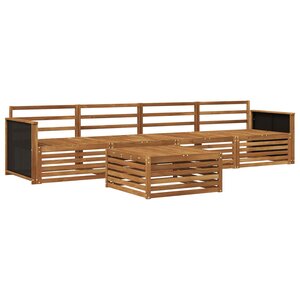vidaXL Ensemble de canapés d'extérieur 5 pc Naturel