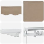 vidaXL Auvent rétractable manuel avec LED beige 300x250 cm