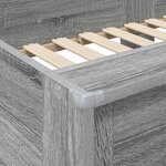 vidaXL Lit Superposé pour Enfants Gris Sonoma 90 x 200 cm