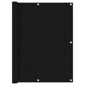 vidaXL Écran de balcon Noir 120x500 cm Tissu Oxford