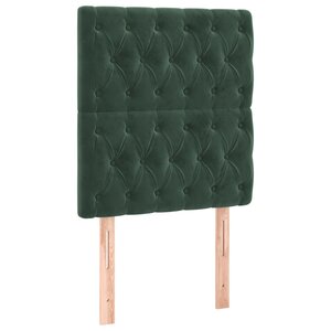 vidaXL Têtes de lit 2 Pièces Vert foncé 80x7x78/88 cm Velours