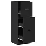 vidaXL Armoire d'apothicaire noir 40x41x118 cm bois d'ingénierie