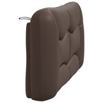 vidaXL Coussin de tête de lit marron 140 cm similicuir