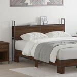 vidaXL Tête de lit de rangement Chêne marron 120 cm Bois d'ingénierie